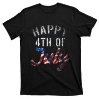 Fireworks Happy 4th Of July Us Flag American 4th Of July T-Shirt