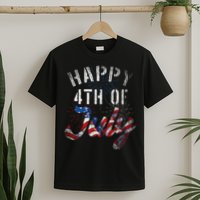 Fireworks Happy 4th Of July Us Flag American 4th Of July T-Shirt
