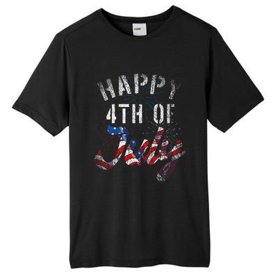 Fireworks Happy 4th Of July Us Flag American 4th Of July Tall Fusion ChromaSoft Performance T-Shirt