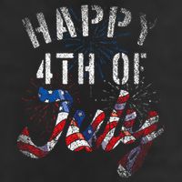 Fireworks Happy 4th Of July Us Flag American 4th Of July Beanie