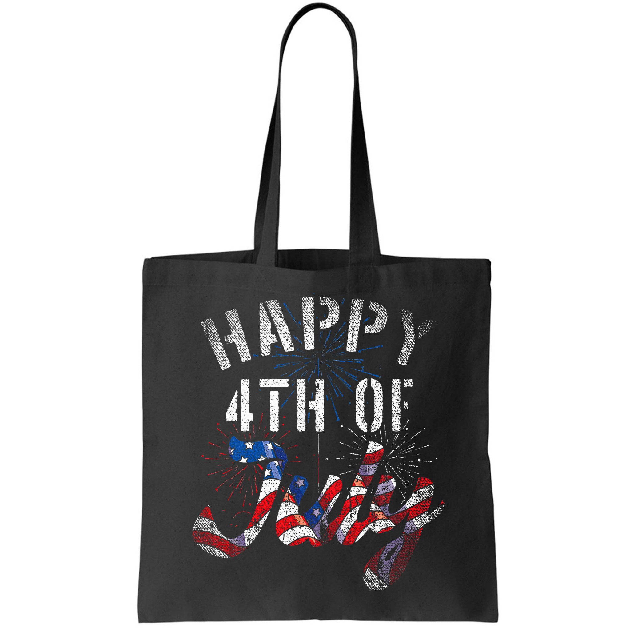 Fireworks Happy 4th Of July Us Flag American 4th Of July Bag
