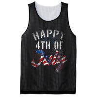 Fireworks Happy 4th Of July Us Flag American 4th Of July Mesh Reversible Basketball Jersey Tank