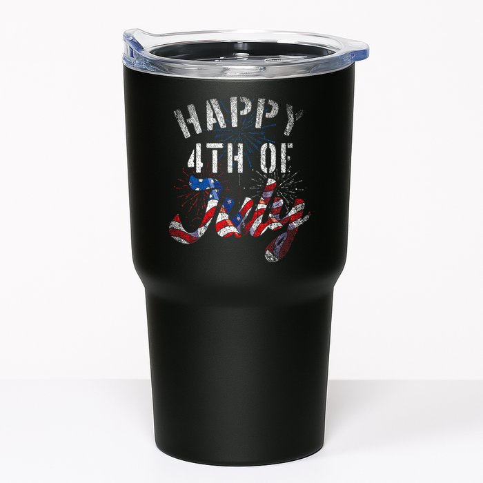 Fireworks Happy 4th Of July Us Flag American 4th Of July Tumbler