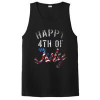 Fireworks Happy 4th Of July Us Flag American 4th Of July PosiCharge Competitor Tank