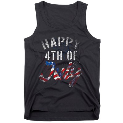 Fireworks Happy 4th Of July Us Flag American 4th Of July Tank Top