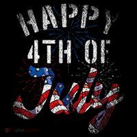 Fireworks Happy 4th Of July Us Flag American 4th Of July Zip Tote Bag