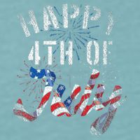 Fireworks Happy 4th Of July Us Flag American 4th Of July Sueded Cloud Jersey T-Shirt
