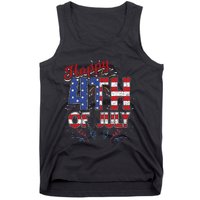 Fireworks Happy 4th Of July Us Flag American 4th Of July Tank Top