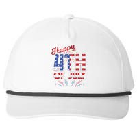 Fireworks Happy 4th Of July Us Flag American 4th Of July Snapback Five-Panel Rope Hat