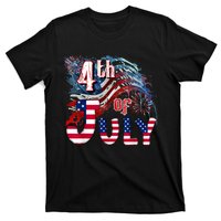 Fireworks Happy 4th Of July US Flag American 4th Of July T-Shirt