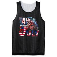 Fireworks Happy 4th Of July US Flag American 4th Of July Mesh Reversible Basketball Jersey Tank