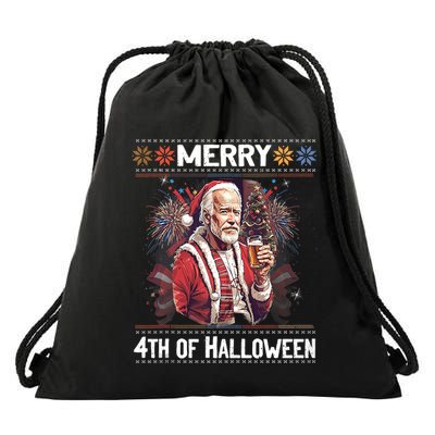 Funny Happy 4th Of July Anti Joe Biden Impeach Biden Drawstring Bag