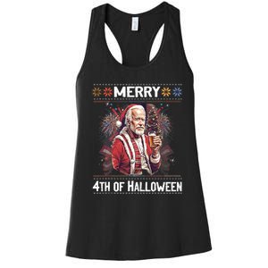 Funny Happy 4th Of July Anti Joe Biden Impeach Biden Women's Racerback Tank