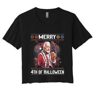 Funny Happy 4th Of July Anti Joe Biden Impeach Biden Crop Top