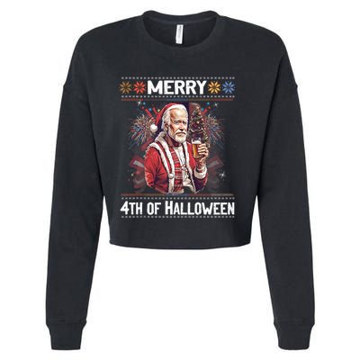 Funny Happy 4th Of July Anti Joe Biden Impeach Biden Cropped Pullover Crew