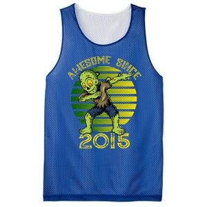 Funny Halloween 8th Birthday Dabbing Zombie Awesome Since 2015 Premium Mesh Reversible Basketball Jersey Tank