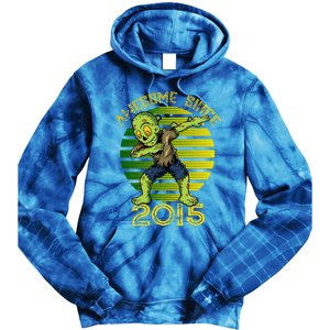 Funny Halloween 8th Birthday Dabbing Zombie Awesome Since 2015 Premium Tie Dye Hoodie