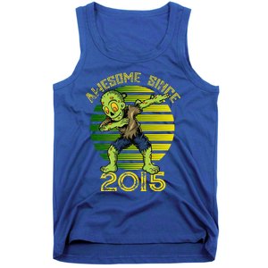 Funny Halloween 8th Birthday Dabbing Zombie Awesome Since 2015 Premium Tank Top