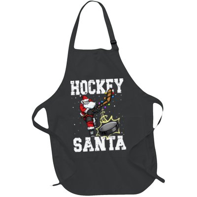 Funny Hockey 812 Santa Hockey Player Christmas Cool Gift Apron