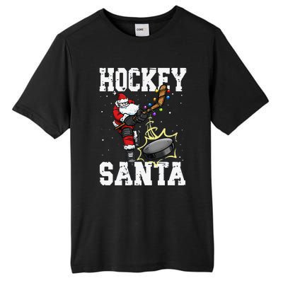 Funny Hockey 812 Santa Hockey Player Christmas Cool Gift Tall Fusion ChromaSoft Performance T-Shirt