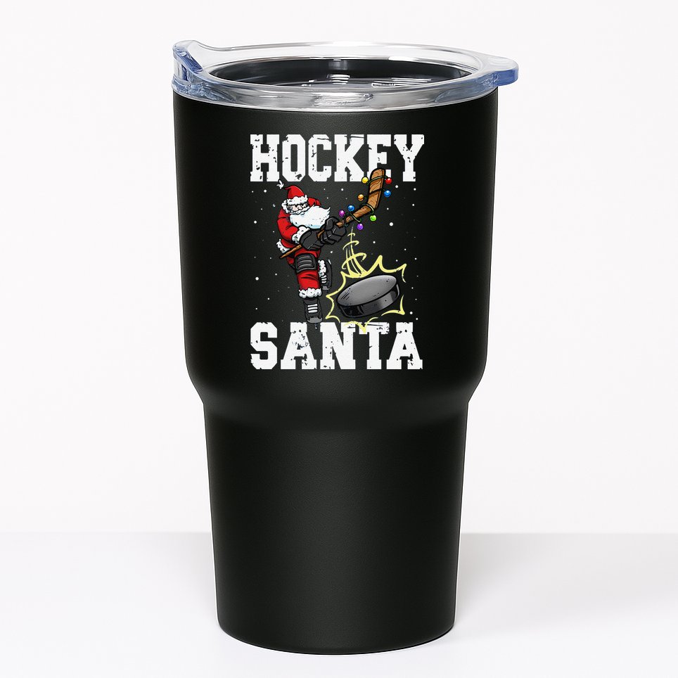 Funny Hockey 812 Santa Hockey Player Christmas Cool Gift Tumbler