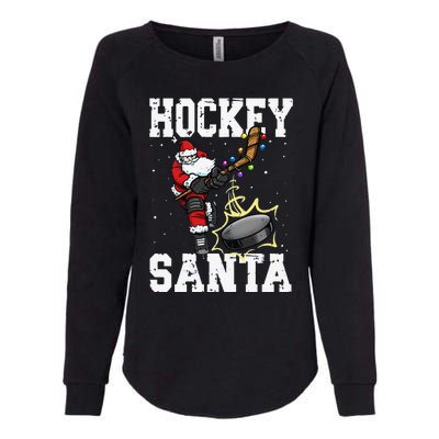 Funny Hockey 812 Santa Hockey Player Christmas Cool Gift Womens California Wash Sweatshirt