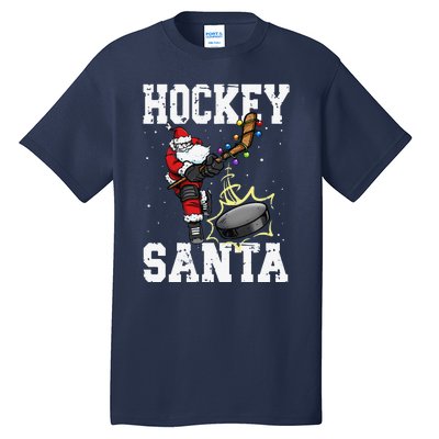 Funny Hockey 812 Santa Hockey Player Christmas Cool Gift Tall T-Shirt