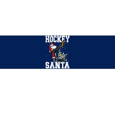 Funny Hockey 812 Santa Hockey Player Christmas Cool Gift Bumper Sticker