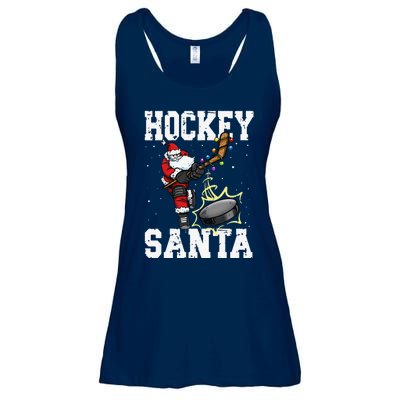 Funny Hockey 812 Santa Hockey Player Christmas Cool Gift Ladies Essential Flowy Tank