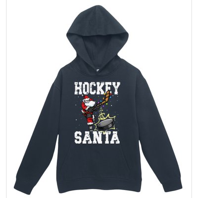 Funny Hockey 812 Santa Hockey Player Christmas Cool Gift Urban Pullover Hoodie