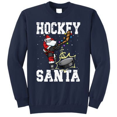 Funny Hockey 812 Santa Hockey Player Christmas Cool Gift Tall Sweatshirt