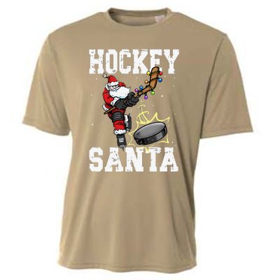 Funny Hockey 812 Santa Hockey Player Christmas Cool Gift Cooling Performance Crew T-Shirt