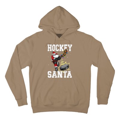 Funny Hockey 812 Santa Hockey Player Christmas Cool Gift Hoodie