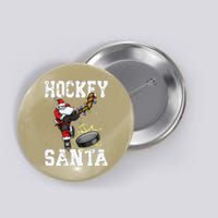 Funny Hockey 812 Santa Hockey Player Christmas Cool Gift Button