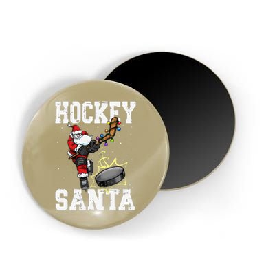 Funny Hockey 812 Santa Hockey Player Christmas Cool Gift Magnet