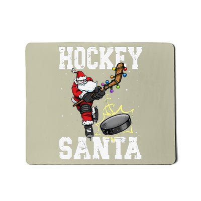 Funny Hockey 812 Santa Hockey Player Christmas Cool Gift Mousepad