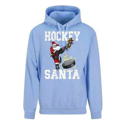 Funny Hockey 812 Santa Hockey Player Christmas Cool Gift Unisex Surf Hoodie