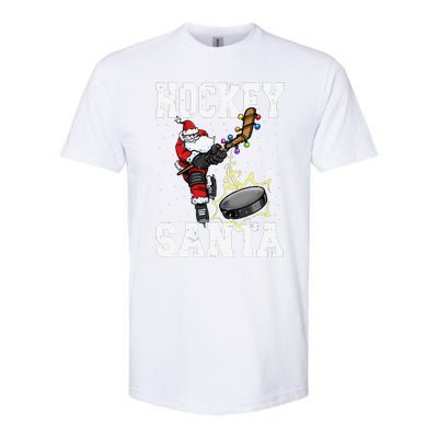 Funny Hockey 812 Santa Hockey Player Christmas Cool Gift Softstyle CVC T-Shirt