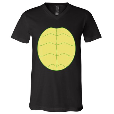 Funny Halloween Animal Belly Turtle Shell Costume Family V-Neck T-Shirt