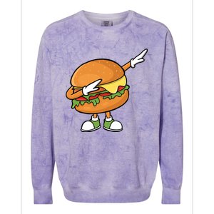 Funny Hamburger Art Cheeseburger Burger Meat Eater Funny Gift Colorblast Crewneck Sweatshirt