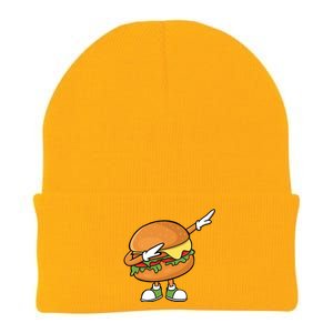 Funny Hamburger Art Cheeseburger Burger Meat Eater Funny Gift Knit Cap Winter Beanie