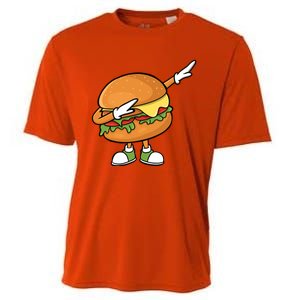 Funny Hamburger Art Cheeseburger Burger Meat Eater Funny Gift Cooling Performance Crew T-Shirt