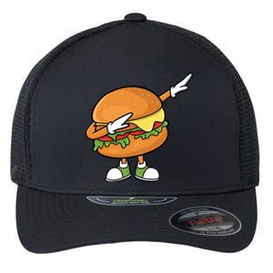 Funny Hamburger Art Cheeseburger Burger Meat Eater Funny Gift Flexfit Unipanel Trucker Cap