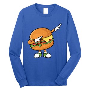 Funny Hamburger Art Cheeseburger Burger Meat Eater Funny Gift Long Sleeve Shirt