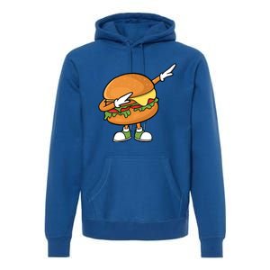 Funny Hamburger Art Cheeseburger Burger Meat Eater Funny Gift Premium Hoodie