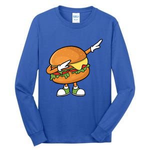 Funny Hamburger Art Cheeseburger Burger Meat Eater Funny Gift Tall Long Sleeve T-Shirt