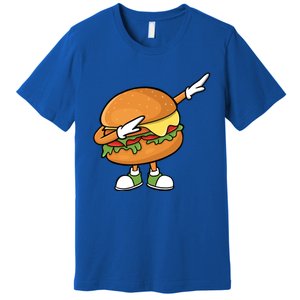 Funny Hamburger Art Cheeseburger Burger Meat Eater Funny Gift Premium T-Shirt