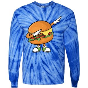 Funny Hamburger Art Cheeseburger Burger Meat Eater Funny Gift Tie-Dye Long Sleeve Shirt