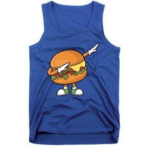 Funny Hamburger Art Cheeseburger Burger Meat Eater Funny Gift Tank Top