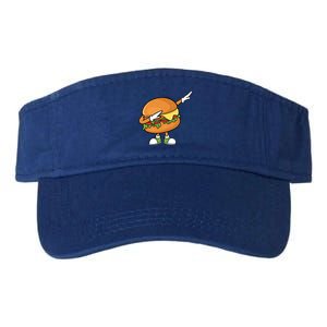 Funny Hamburger Art Cheeseburger Burger Meat Eater Funny Gift Valucap Bio-Washed Visor